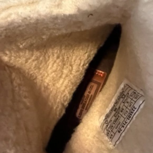 Levi's Brown Leather Boots Lined W/ Sherapa Women Sz 6 1/2 NWOB - Picture 9 of 10